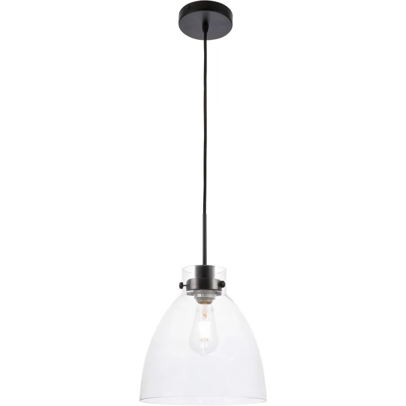 Frey 1 Light 10.5 inch Black Pendant Ceiling Light