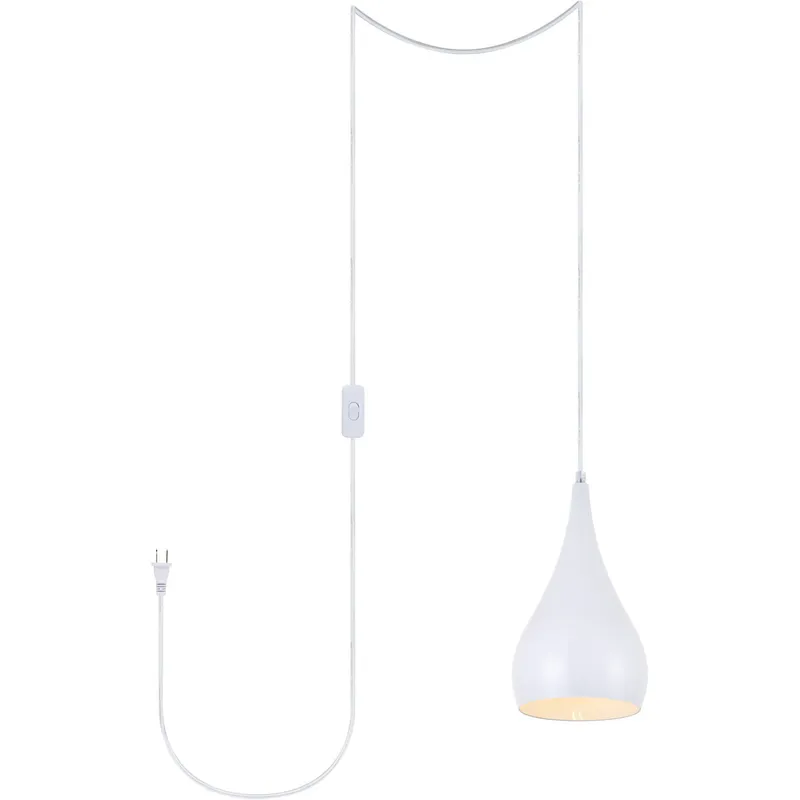 Nora 1 Light 6 inch White Pendant Ceiling Light
