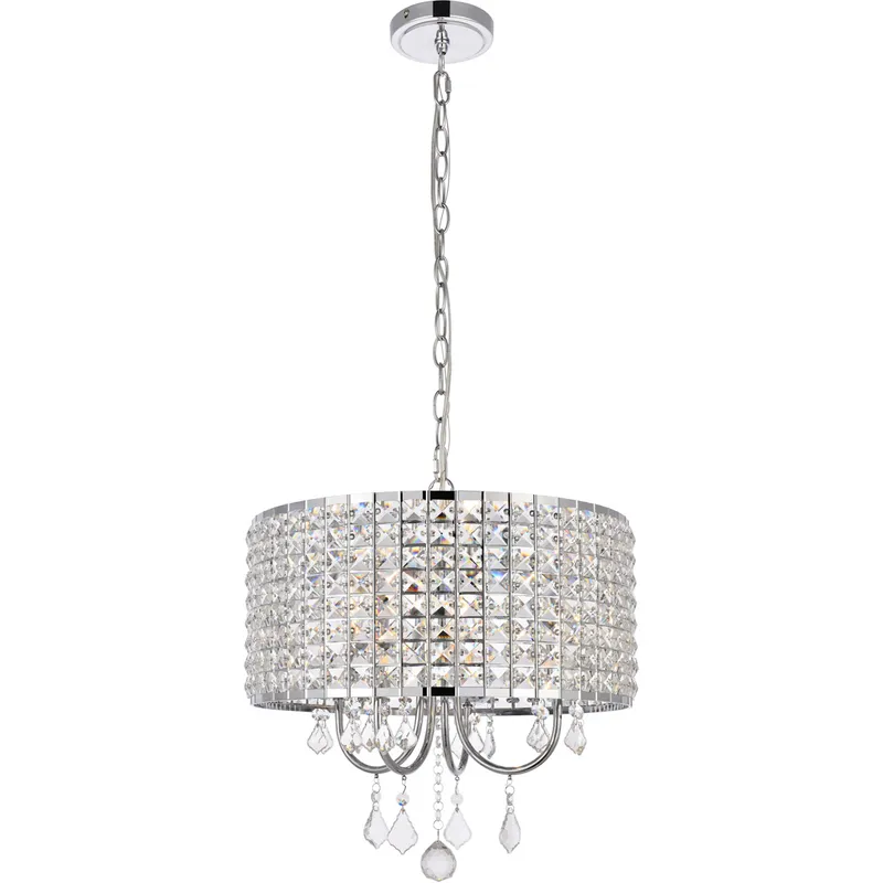 Elise 4 Light 17 inch Chrome Pendant Ceiling Light