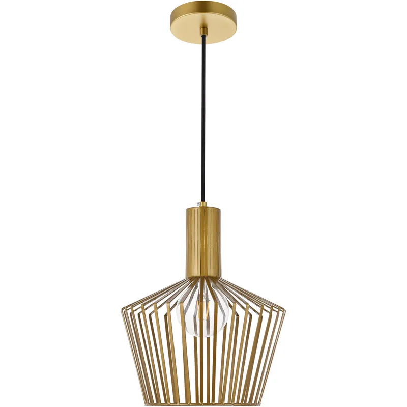 Ronnie 1 Light 11.6 inch Brass Pendant Ceiling Light