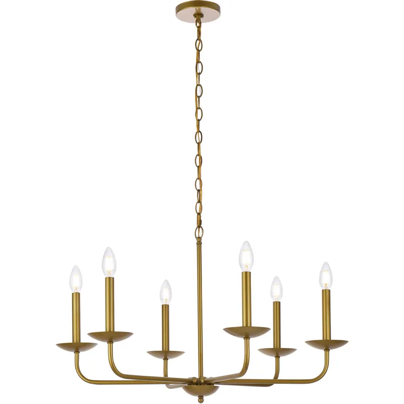Cohen 6 Light 30 inch Brass Pendant Ceiling Light