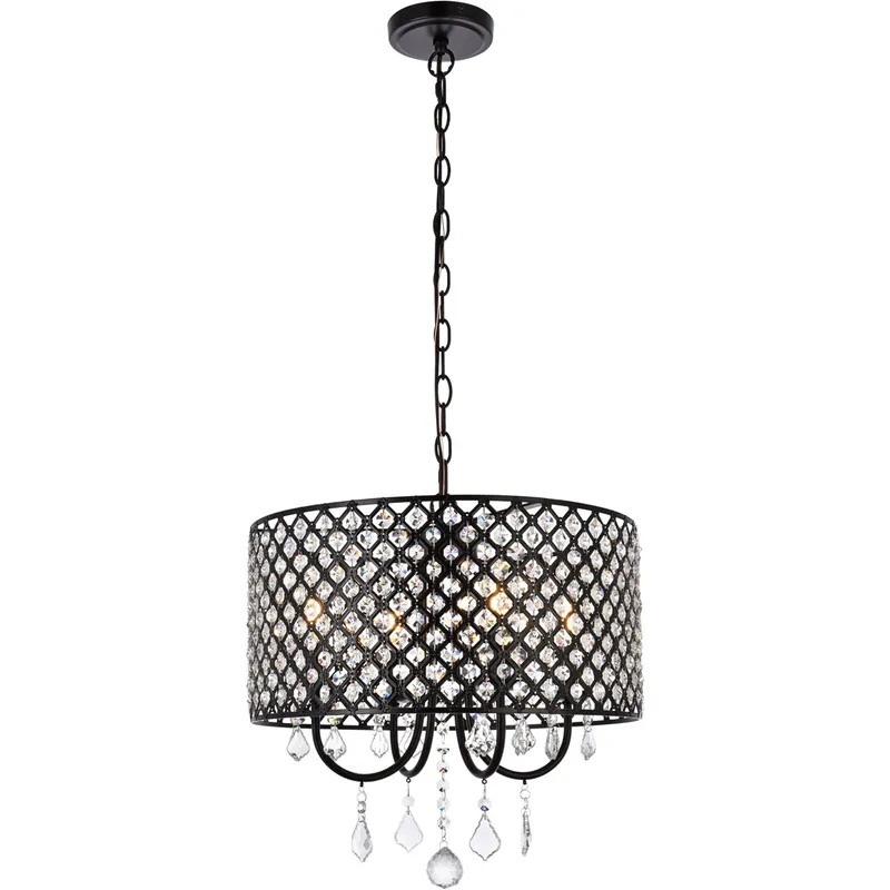 Elise 4 Light 17 inch Black Pendant Ceiling Light