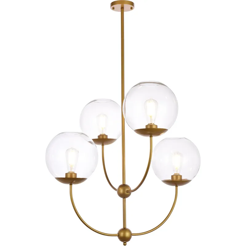 Lennon 4 Light 31.5 inch Brass Pendant Ceiling Light
