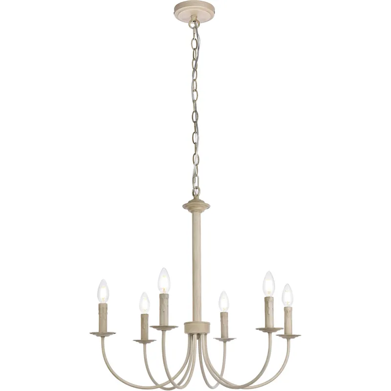 Brielle 6 Light 26 inch Weathered Dove Pendant Ceiling Light in Weatehred Dove