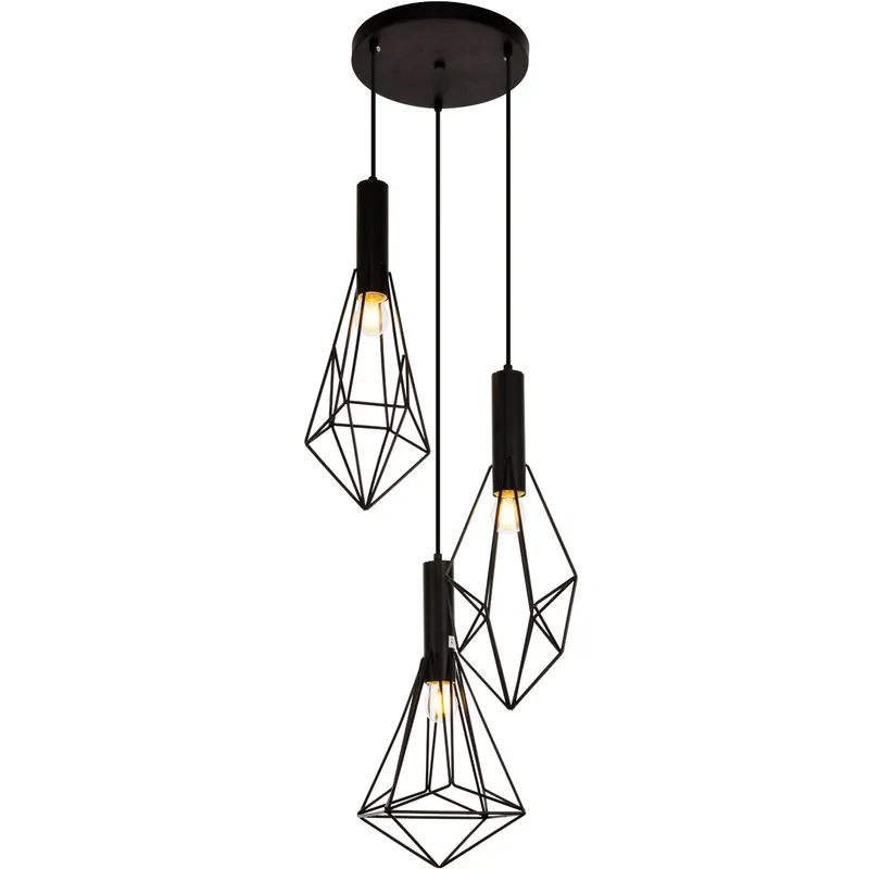 Jago 3 Light 16 inch Black Pendant Ceiling Light