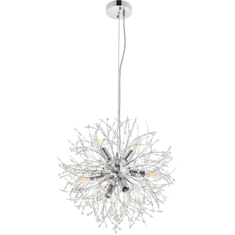 Flores 8 Light 20 inch Chrome Pendant Ceiling Light