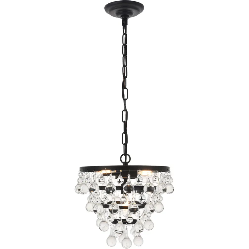 Kora 3 Light 13 inch Black Pendant Ceiling Light