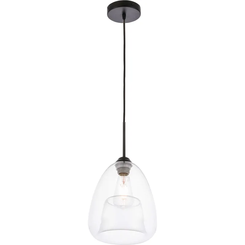 Kason 1 Light 8.2 inch Black Pendant Ceiling Light