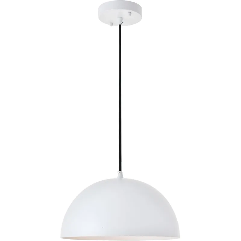 Forte 1 Light 11.8 inch White Pendant Ceiling Light