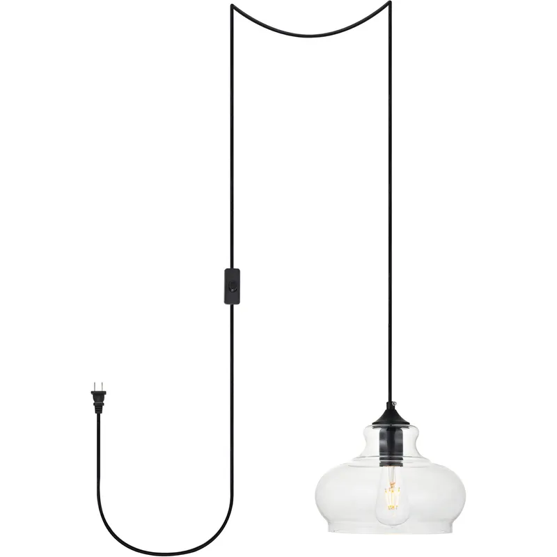 Destry 1 Light 9.4 inch Black Pendant Ceiling Light