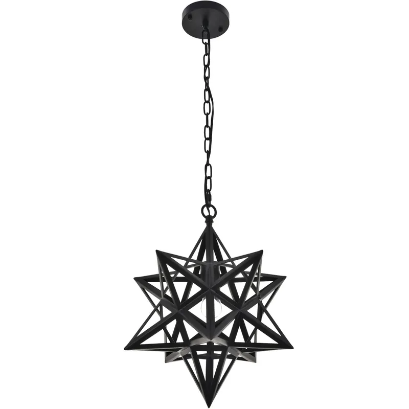 Nocturne 1 Light 15.8 inch Black Pendant Ceiling Light