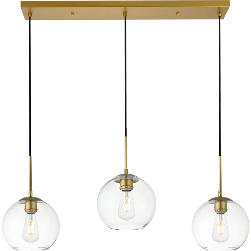 Baxter 3 Light 36 inch Brass Pendant Ceiling Light