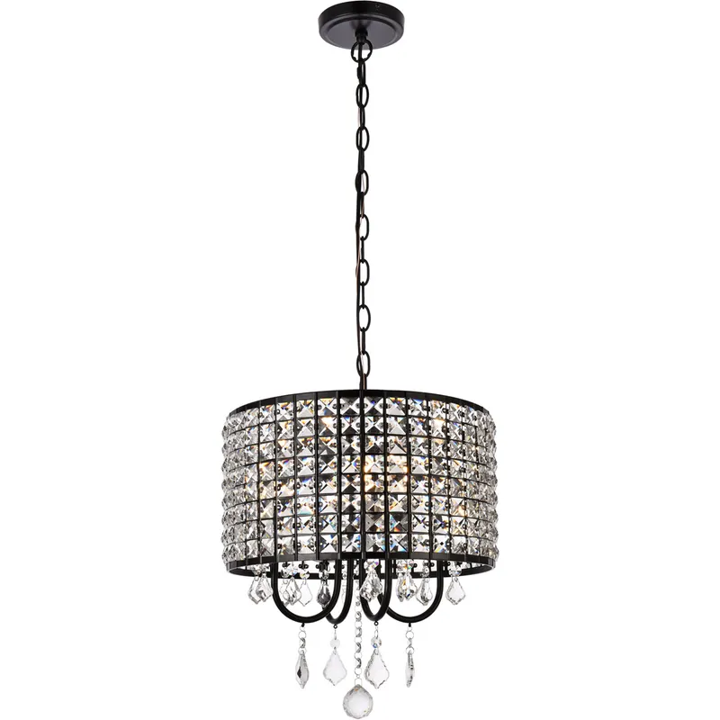 Elise 4 Light 14 inch Black Pendant Ceiling Light