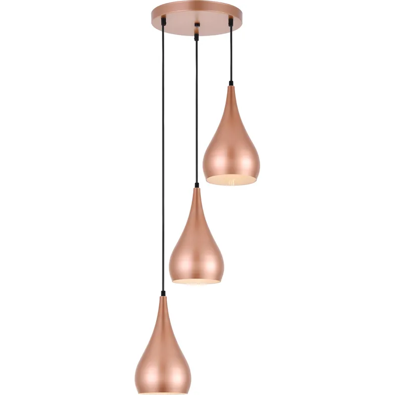 Nora 3 Light 14.5 inch Honey Gold Pendant Ceiling Light