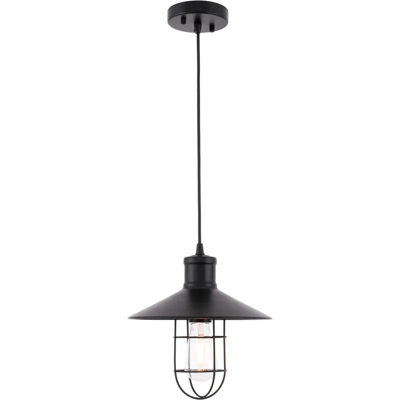 Flaneur 1 Light 10.6 inch Black Pendant Ceiling Light