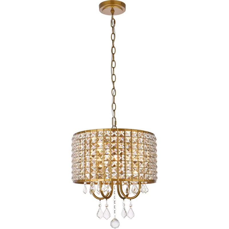 Elise 4 Light 14 inch Brass Pendant Ceiling Light
