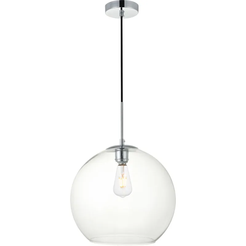 Baxter 1 Light 13.8 inch Chrome Pendant Ceiling Light