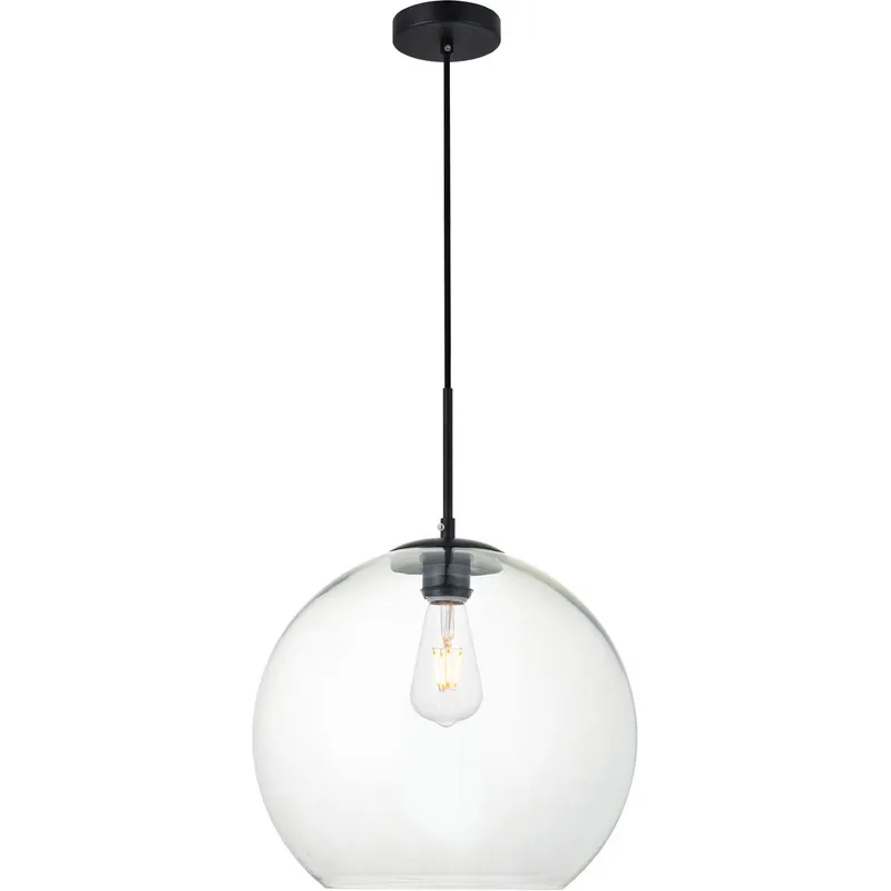 Baxter 1 Light 13.8 inch Black Pendant Ceiling Light