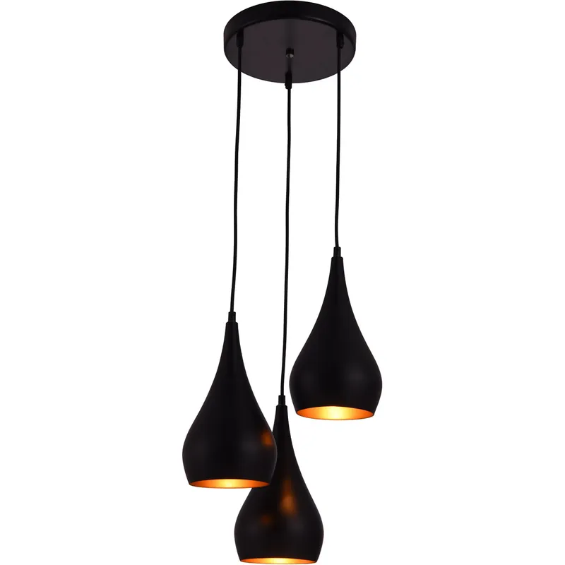 Nora 3 Light 14.5 inch Black Pendant Ceiling Light