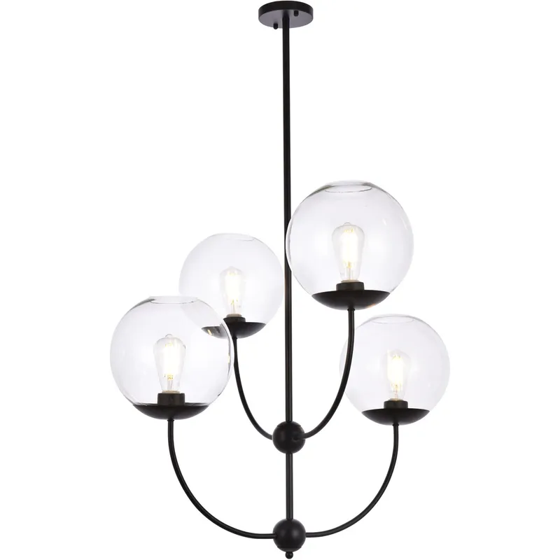 Lennon 4 Light 31.5 inch Black Pendant Ceiling Light