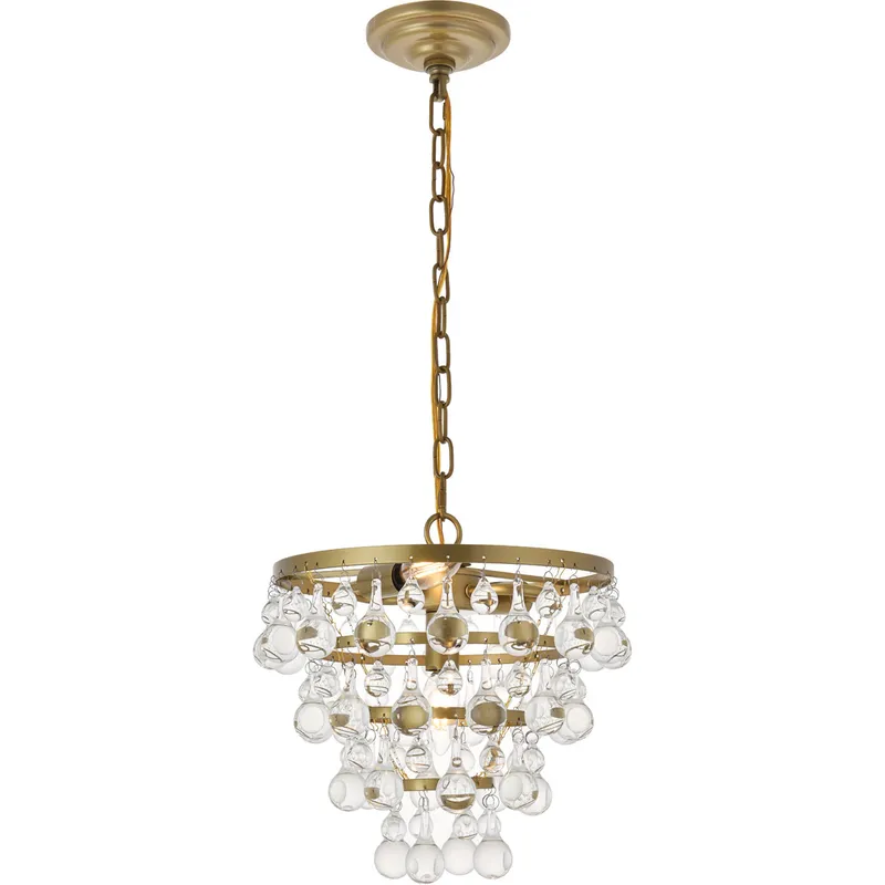 Kora 3 Light 13 inch Brass Pendant Ceiling Light
