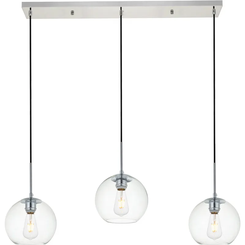 Baxter 3 Light 36 inch Chrome Pendant Ceiling Light