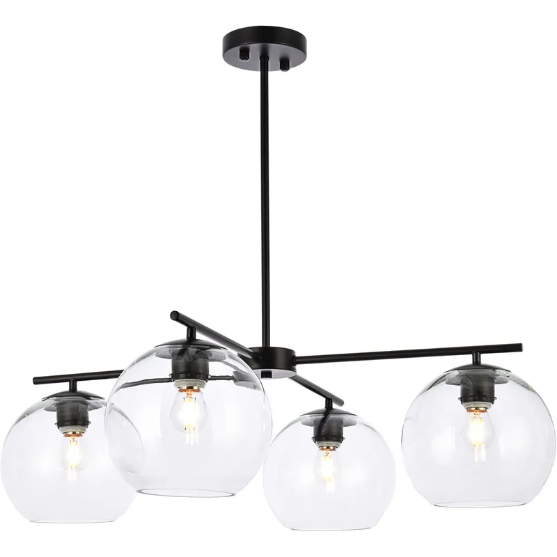 Opus 4 Light 30.7 inch Black Pendant Ceiling Light