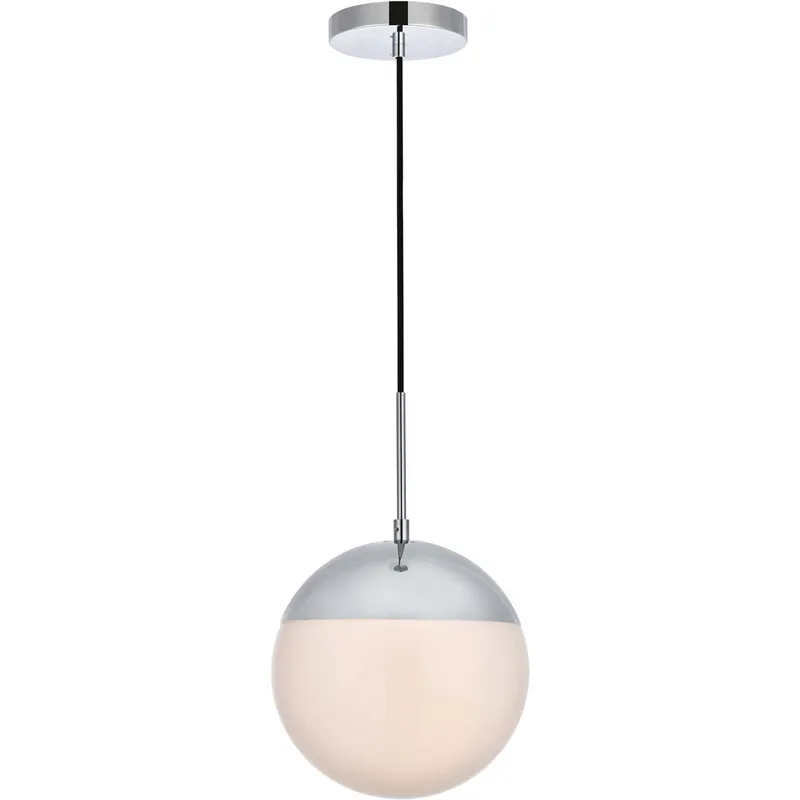 Eclipse 1 Light 10 inch Chrome Pendant Ceiling Light