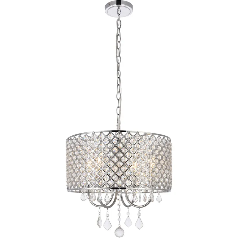 Elise 4 Light 17 inch Chrome Pendant Ceiling Light