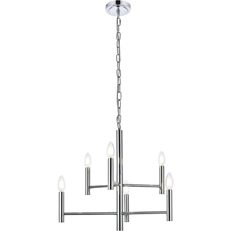 Carmella 6 Light 22 inch Chrome Pendant Ceiling Light
