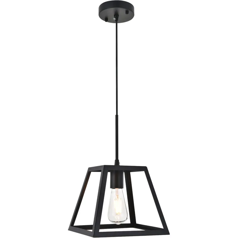 Resolute 1 Light 9.4 inch Black Pendant Ceiling Light