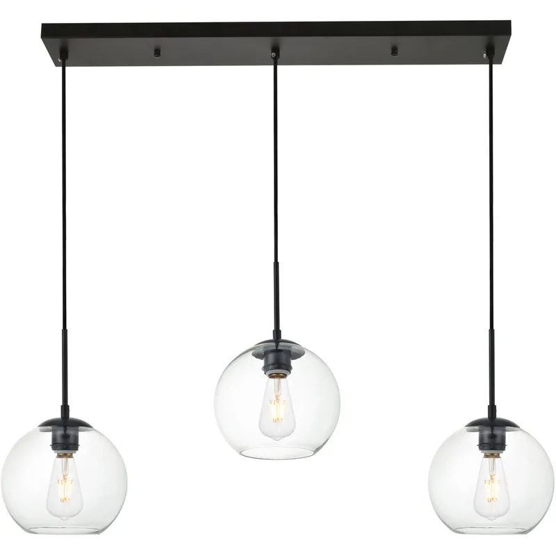 Baxter 3 Light 36 inch Black Pendant Ceiling Light