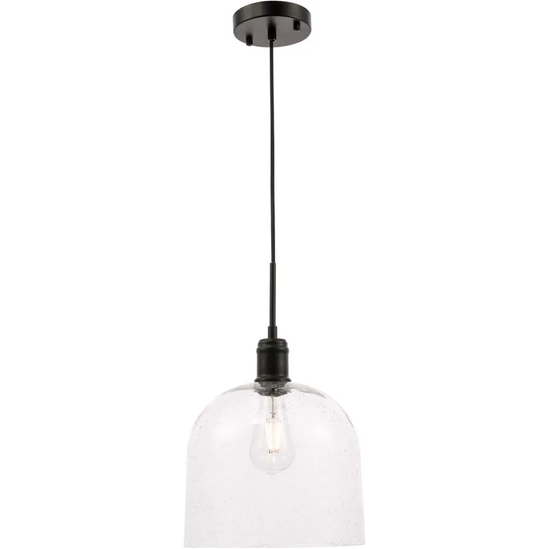 Gabe 1 Light 10 inch Black Pendant Ceiling Light