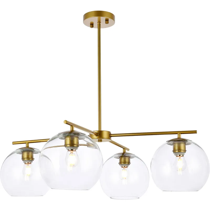 Opus 4 Light 30.7 inch Brass Pendant Ceiling Light