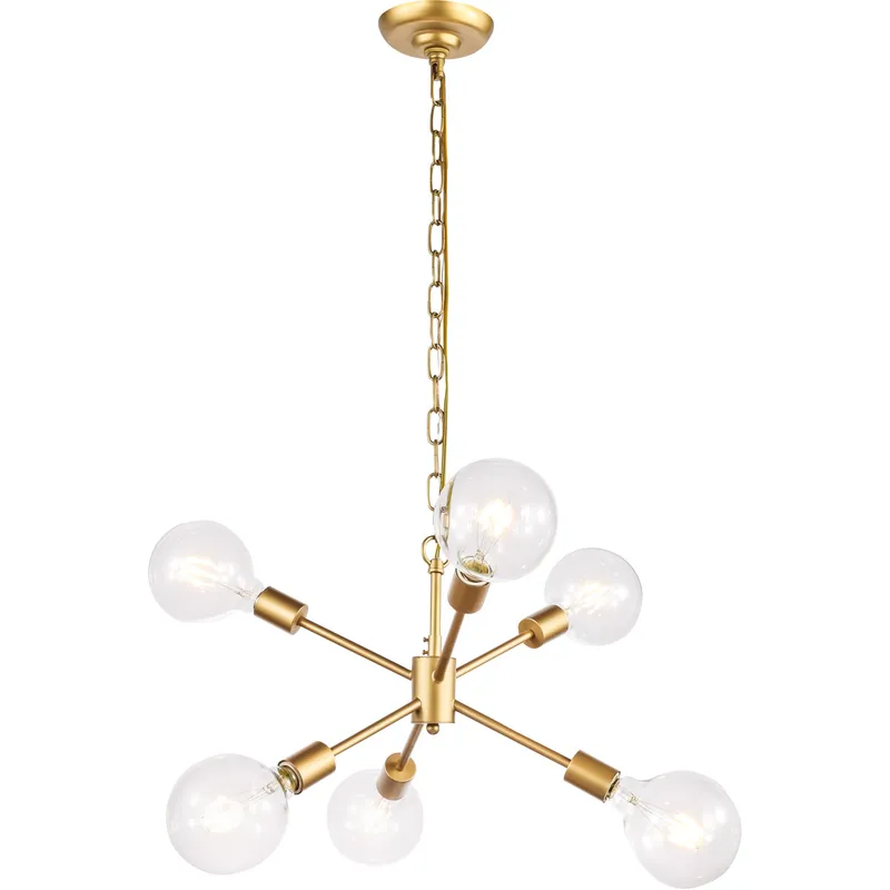 Nolan 6 Light 16 inch Brass Pendant Ceiling Light