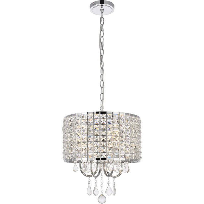 Elise 4 Light 14 inch Chrome Pendant Ceiling Light