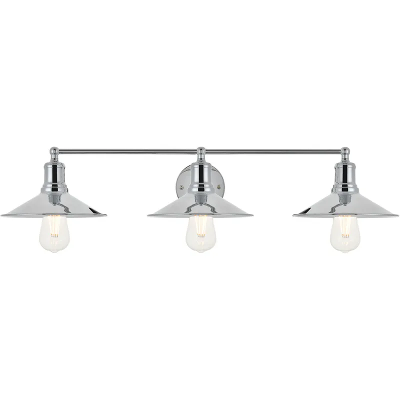 Etude 3 Light 33.1 inch Chrome Wall Sconce Wall Light