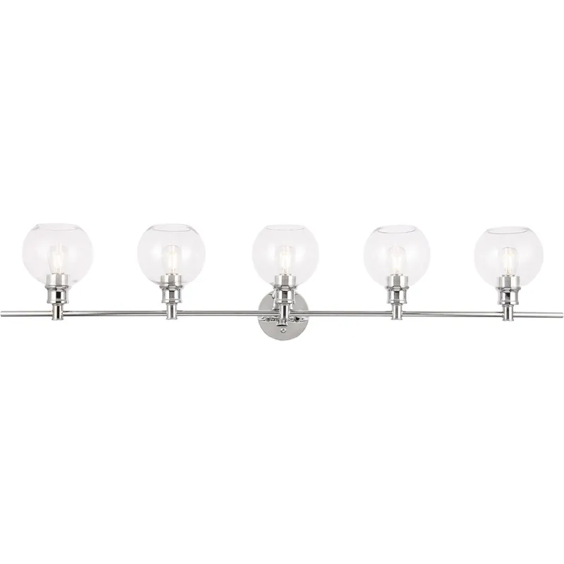 Collier 5 Light 47 inch Chrome Wall sconce Wall Light