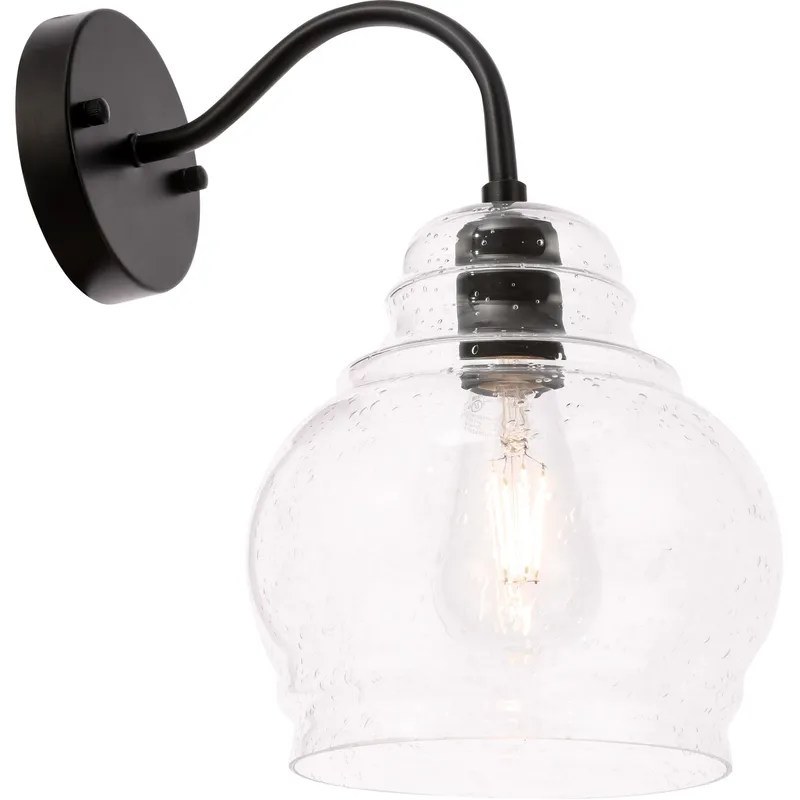 Pierce 1 Light 8 inch Black Wall sconce Wall Light