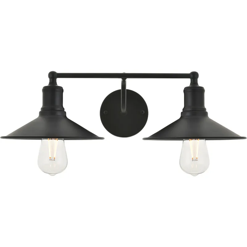 Etude 2 Light 20.9 inch Black Wall Sconce Wall Light