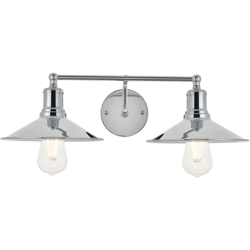 Etude 2 Light 20.9 inch Chrome Wall Sconce Wall Light
