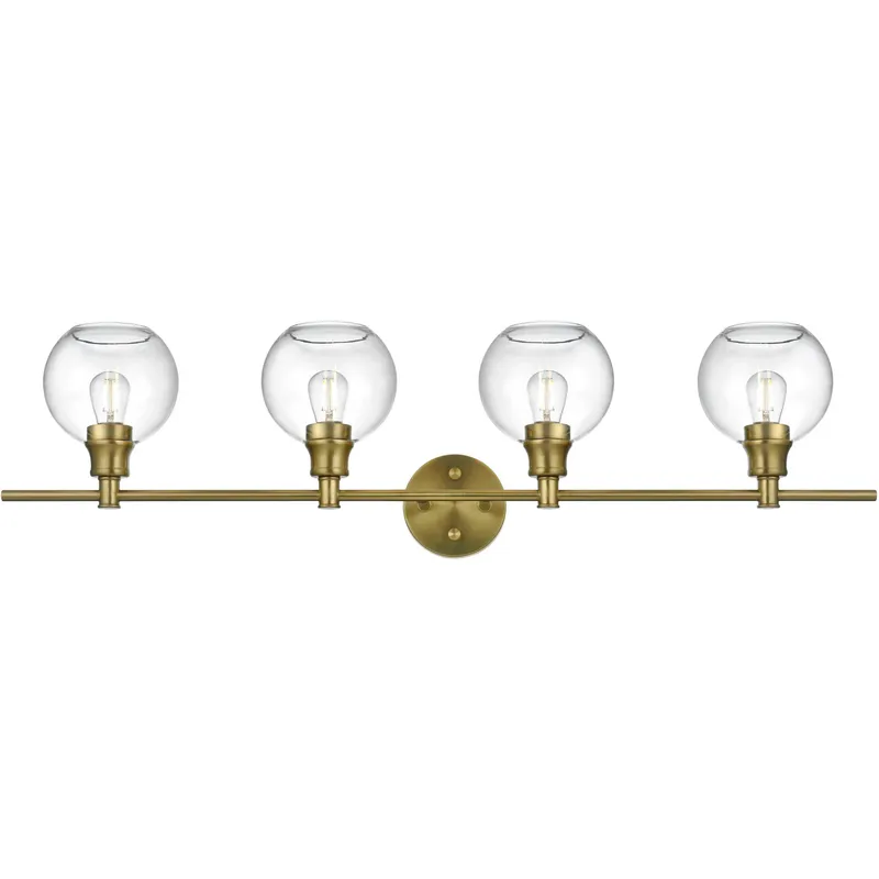 Collier 4 Light 38 inch Satin Gold Bath Sconce Wall Light