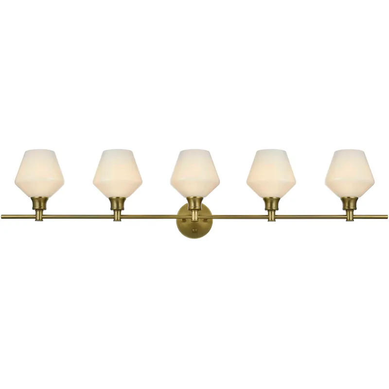 Gene 5 Light 47 inch Satin Gold Bath Sconce Wall Light