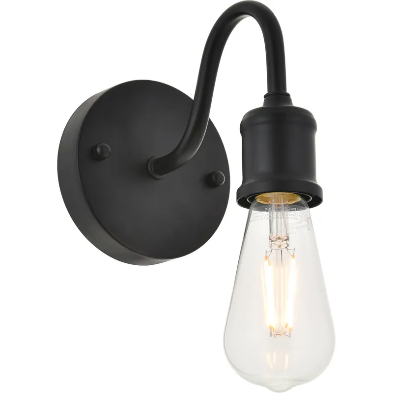 Serif 1 Light 4.7 inch Black Wall Sconce Wall Light
