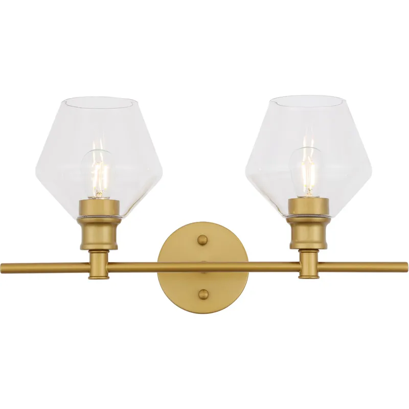 Gene 2 Light 19.1 inch Brass Wall sconce Wall Light