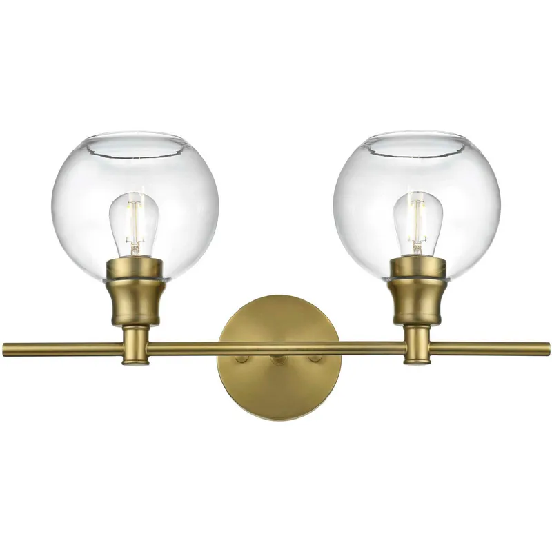 Collier 2 Light 19 inch Satin Gold Bath Sconce Wall Light
