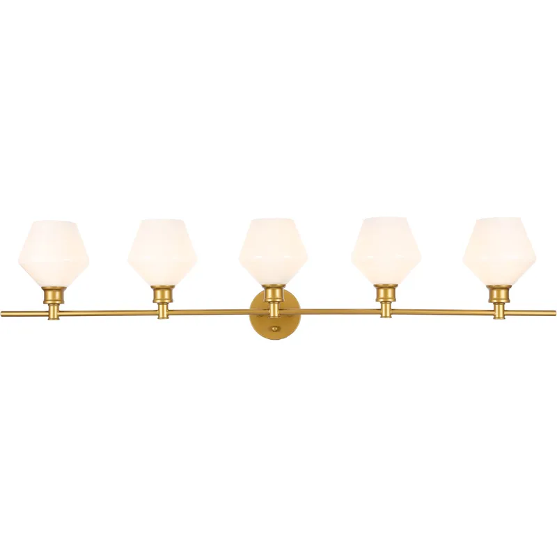 Gene 5 Light 47 inch Brass Wall sconce Wall Light