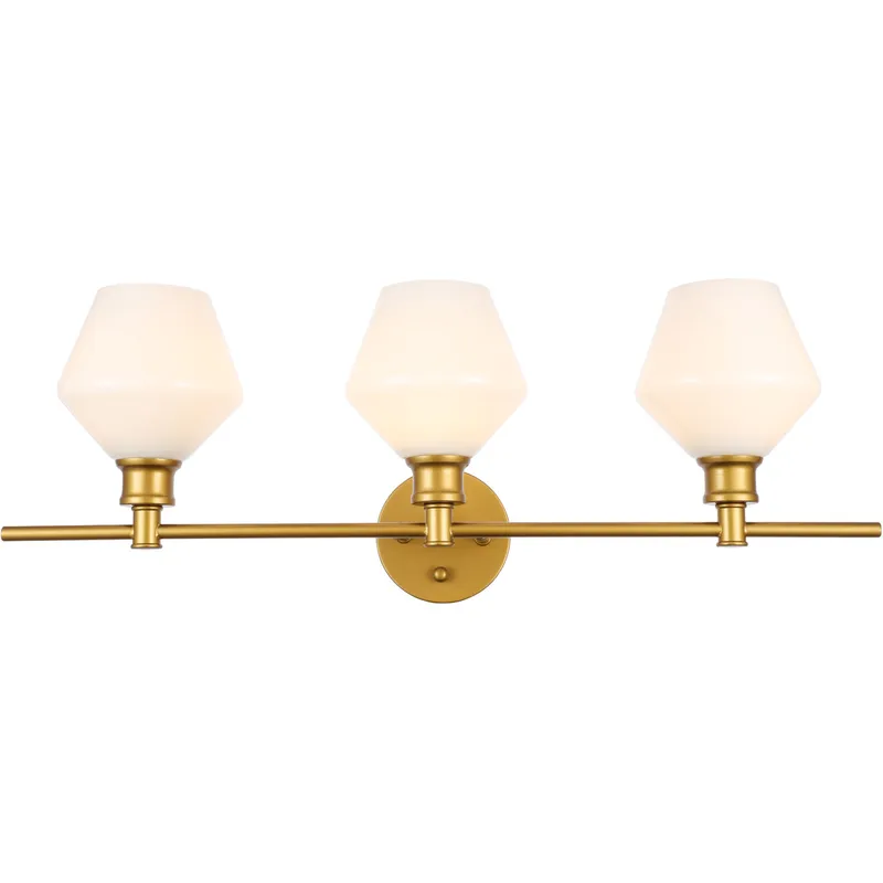 Gene 3 Light 28.1 inch Brass Wall sconce Wall Light