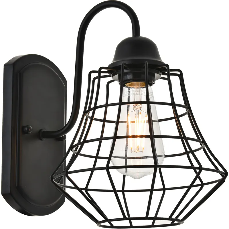 Candor 1 Light 8.2 inch Black Wall Sconce Wall Light