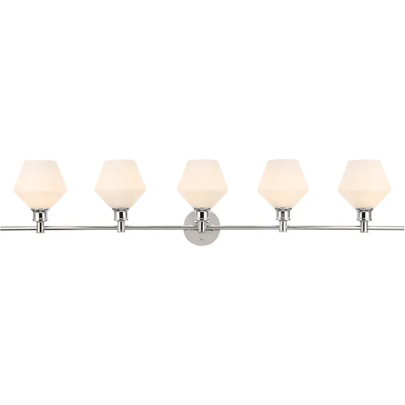 Gene 5 Light 47 inch Chrome Wall sconce Wall Light